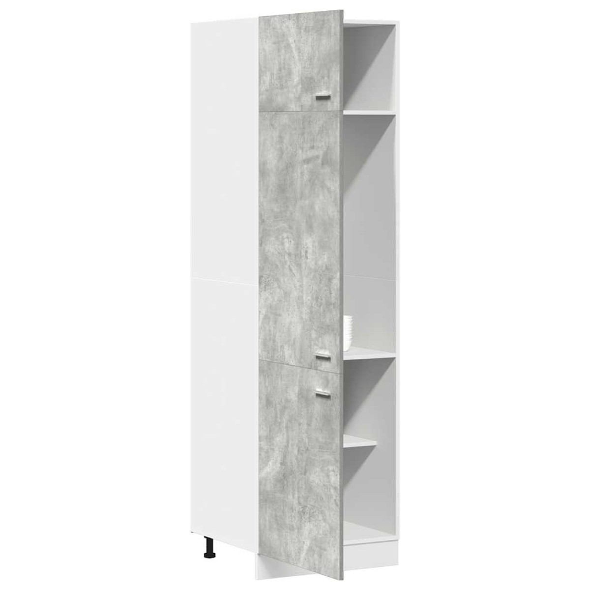 vidaXL Ντουλάπι Ψυγείου "Lyon" Γκρι Σκυρόδεμα 60x57x207 εκ. από Τεχνητό Ξύλο
