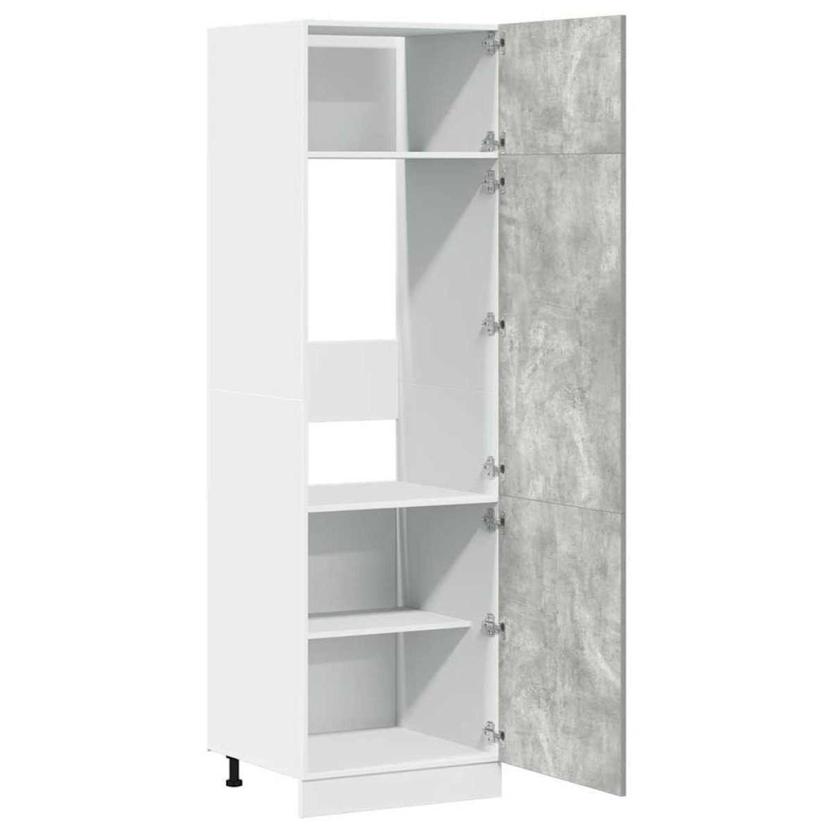 vidaXL Ντουλάπι Ψυγείου "Lyon" Γκρι Σκυρόδεμα 60x57x207 εκ. από Τεχνητό Ξύλο
