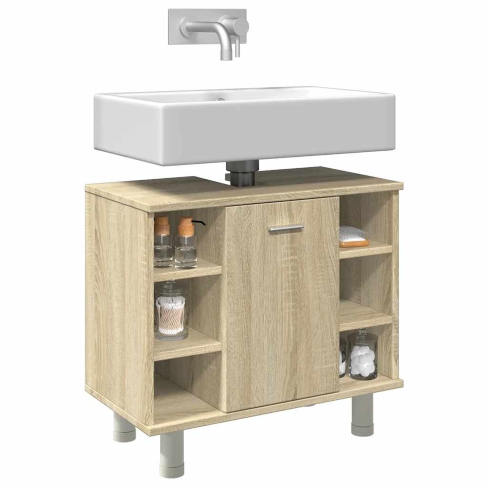 vidaXL Ντουλάπι Νιπτήρα Sonoma Δρυς 60 x 32 x 53,5 εκ. από Επεξ. Ξύλο