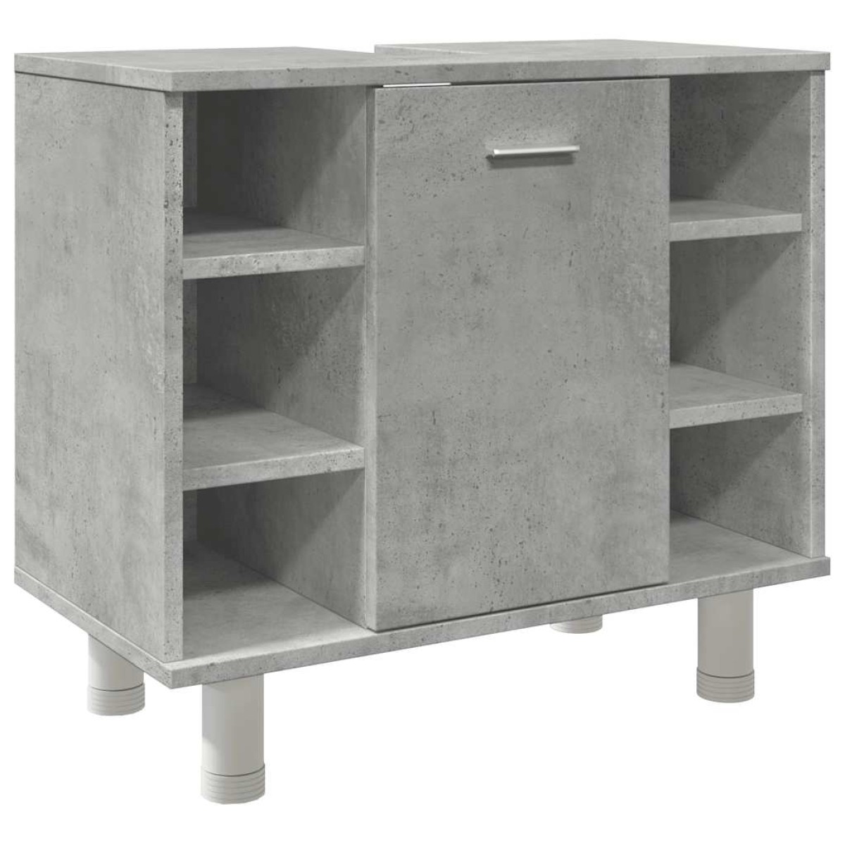 vidaXL Ντουλάπι Νιπτήρα Γκρι Σκυροδέματος 60x32x53,5 εκ. Επεξ. Ξύλο