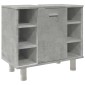 vidaXL Ντουλάπι Νιπτήρα Γκρι Σκυροδέματος 60x32x53,5 εκ. Επεξ. Ξύλο