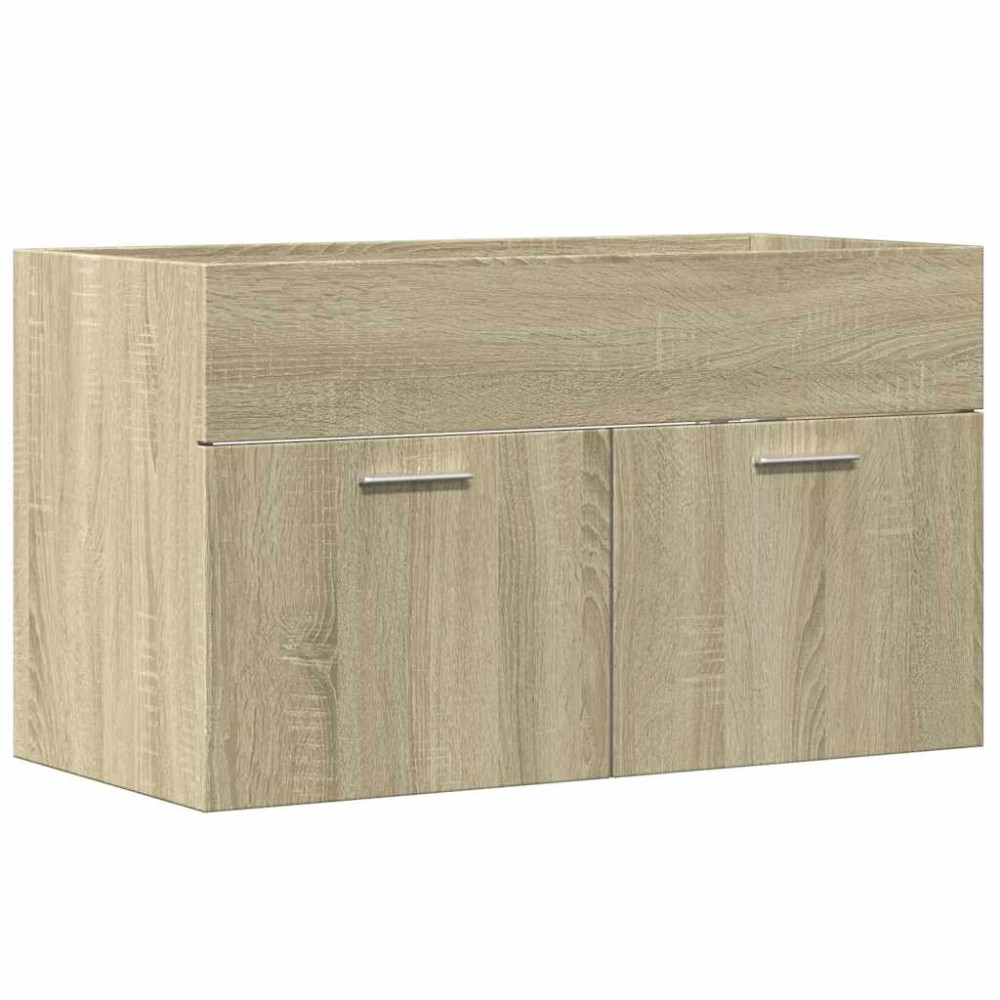 vidaXL Ντουλάπι Νιπτήρα Sonoma Δρυς 80 x 38,5 x 46 εκ. από Επεξ. Ξύλο