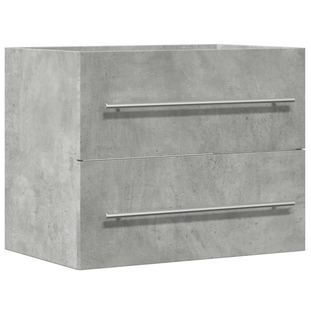 vidaXL Ντουλάπι Νιπτήρα Γκρι Σκυροδέμ. 60 x 38,5 x 48 εκ. Επεξ. Ξύλο