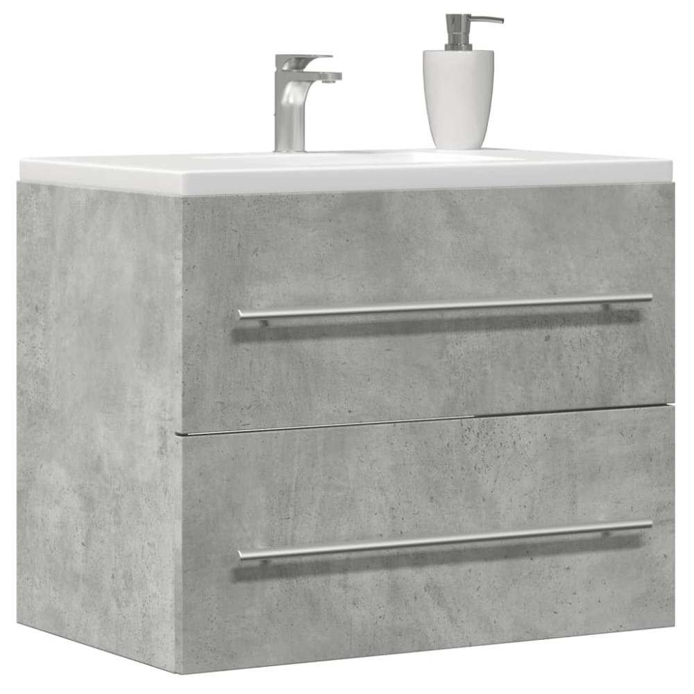 vidaXL Ντουλάπι Νιπτήρα Γκρι Σκυροδέμ. 60 x 38,5 x 48 εκ. Επεξ. Ξύλο