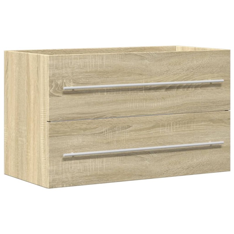 vidaXL Ντουλάπι Νιπτήρα Όψη Παλαιού Ξύλου 80x38,5x48 εκ. Επεξ. Ξύλο