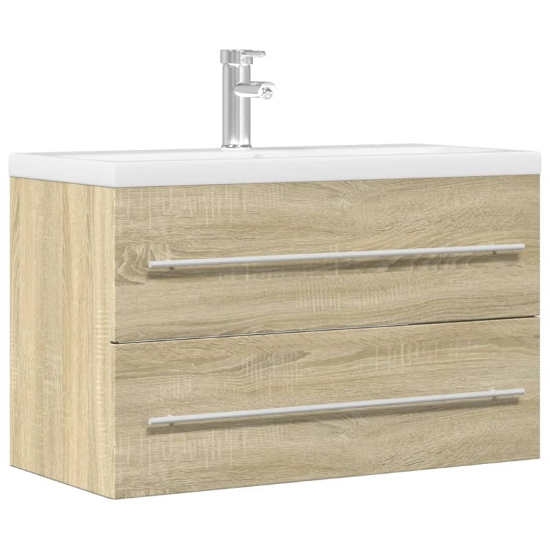 vidaXL Ντουλάπι Νιπτήρα Όψη Παλαιού Ξύλου 80x38,5x48 εκ. Επεξ. Ξύλο