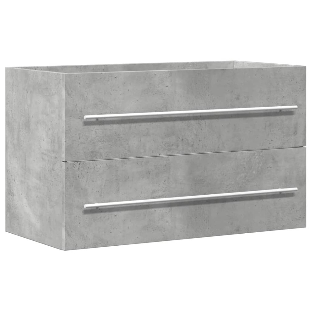 vidaXL Ντουλάπι Νιπτήρα Γκρι σκυροδέματος 80x38,5x48εκ Επεξεργασμένο Ξύλο
