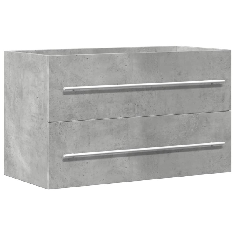vidaXL Ντουλάπι Νιπτήρα Γκρι σκυροδέματος 80x38,5x48εκ Επεξεργασμένο Ξύλο