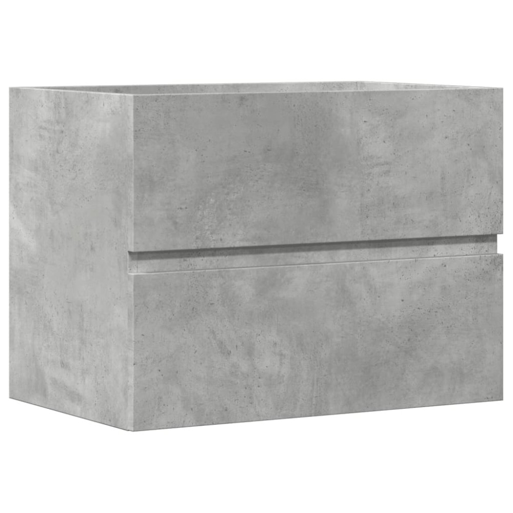 vidaXL Ντουλάπι Μπάνιου Γκρι Σκυροδέματος 60x38,5x45 εκ. Επεξ. Ξύλο