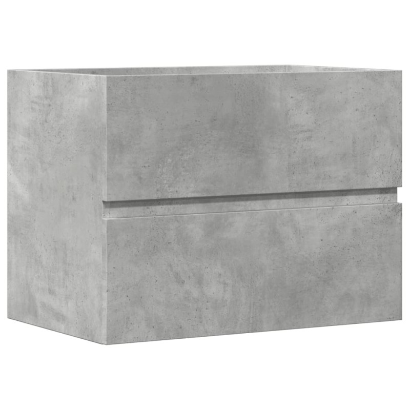 vidaXL Ντουλάπι Μπάνιου Γκρι Σκυροδέματος 60x38,5x45 εκ. Επεξ. Ξύλο