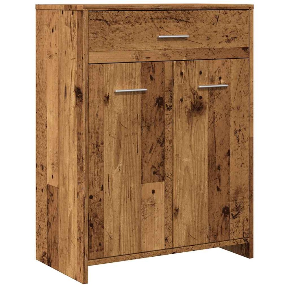 vidaXL Ντουλάπι Μπάνιου Όψη Παλαιού Ξύλου 60x33x80 εκ. από Επεξ. Ξύλο
