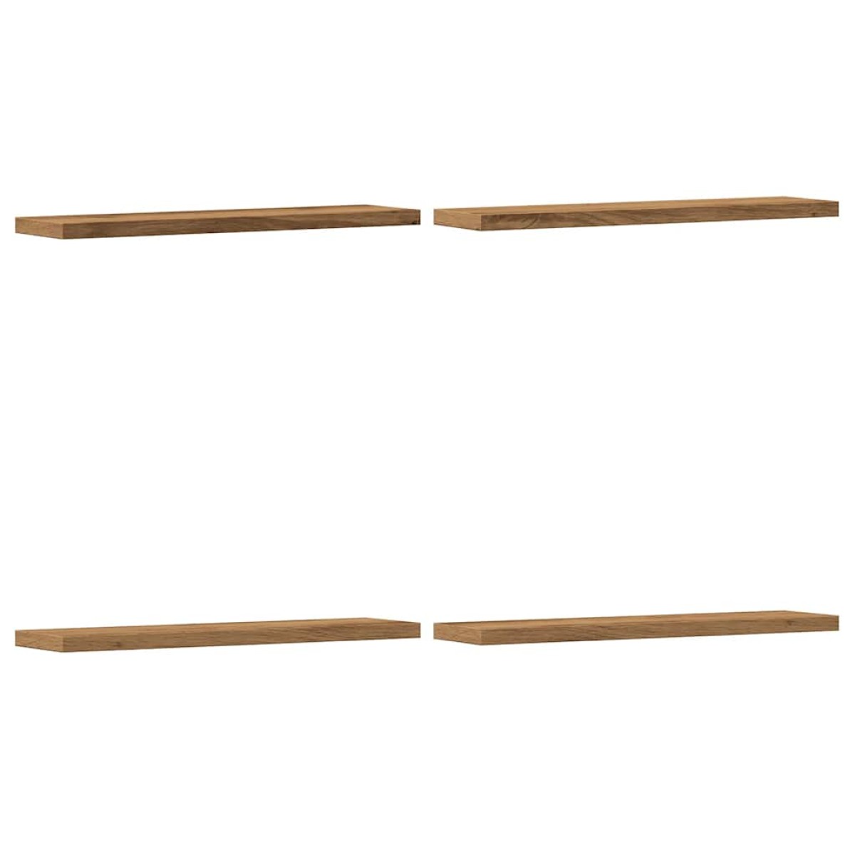vidaXL Ράφια Τοίχου 4 τεμ. Artisan Δρυς 40x10x1,5εκ. από Επεξεργ. Ξύλο