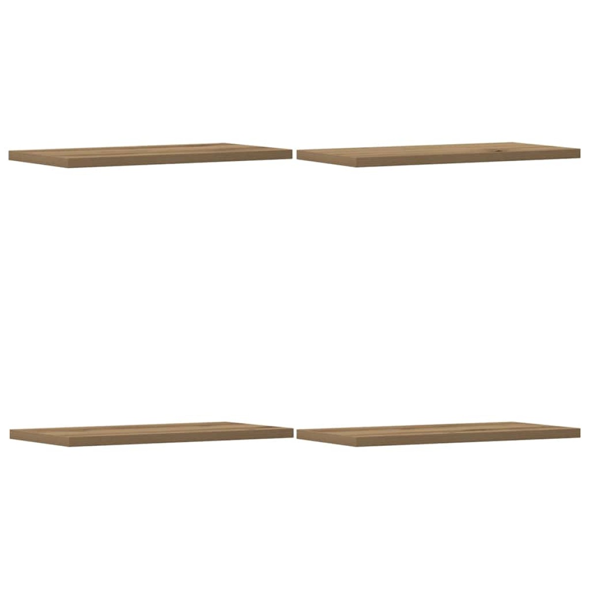 vidaXL Ράφια Τοίχου 4 τεμ. Artisan Δρυς 40x20x1,5εκ. από Επεξεργ. Ξύλο