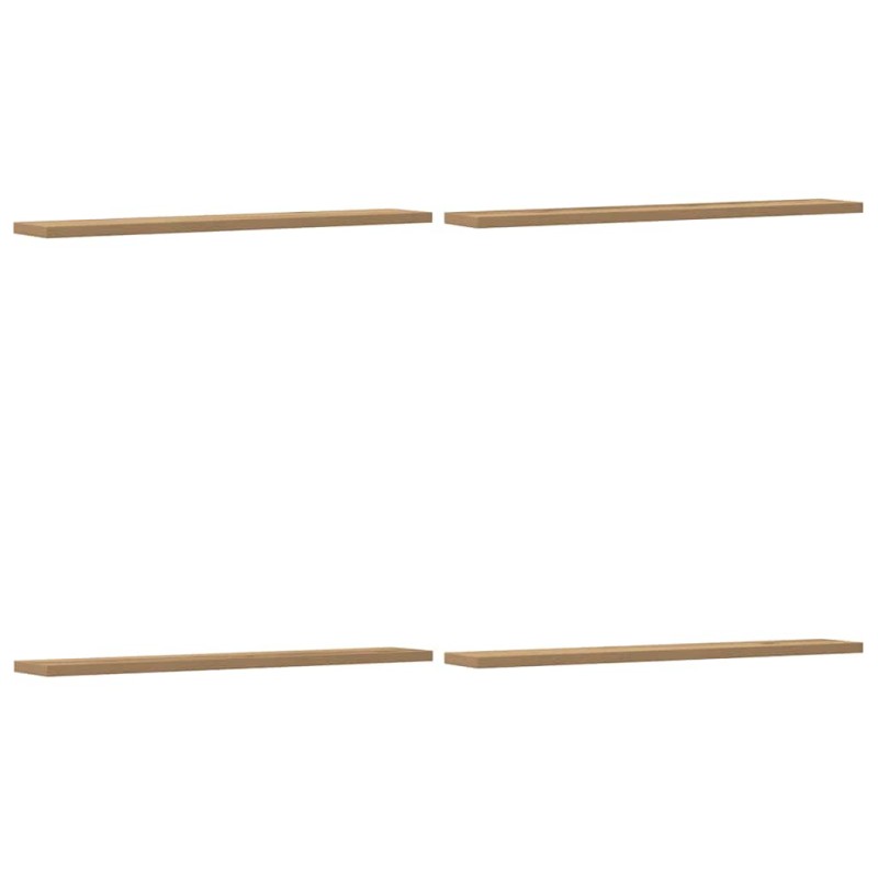 vidaXL Ράφια Τοίχου 4 τεμ. Artisan Δρυς 60x20x1,5εκ. από Επεξεργ. Ξύλο