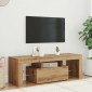 vidaXL Έπιπλο Τηλεόρασης με LED Αρτισιανή Δρυς 120x36,5x40εκ Επεξ.Ξύλο