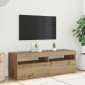 vidaXL Έπιπλο Τηλεόρασης με LED Αρτισιανή Δρυς 120x35x40 εκ Επεξ.Ξύλο