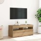vidaXL Έπιπλο Τηλεόρασης με LED Αρτισιανή Δρυς 90x35x40 εκ Επεξ.Ξύλο