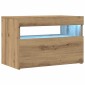 ντουλάπι τηλεόρασης vidaXL με φώτα LED Artisan Oak Κατασκευασμένο ξύλο