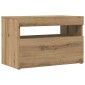 ντουλάπι τηλεόρασης vidaXL με φώτα LED Artisan Oak Κατασκευασμένο ξύλο