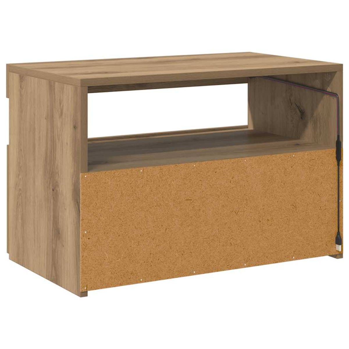 ντουλάπι τηλεόρασης vidaXL με φώτα LED Artisan Oak Κατασκευασμένο ξύλο