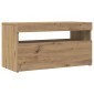 ντουλάπι τηλεόρασης vidaXL με φώτα LED Artisan Oak Κατασκευασμένο ξύλο