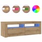 vidaXL Έπιπλο Τηλεόρασης με LED Αρτισιανή Δρυς 120x35x40 εκ Επεξ.Ξύλο