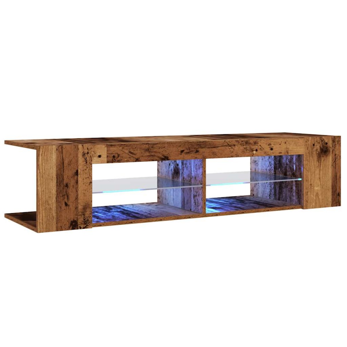 vidaXL Έπιπλο Τηλεόρασης LED Όψη Παλαιού Ξύλου 135x39x30 εκ.Επεξ. Ξύλο