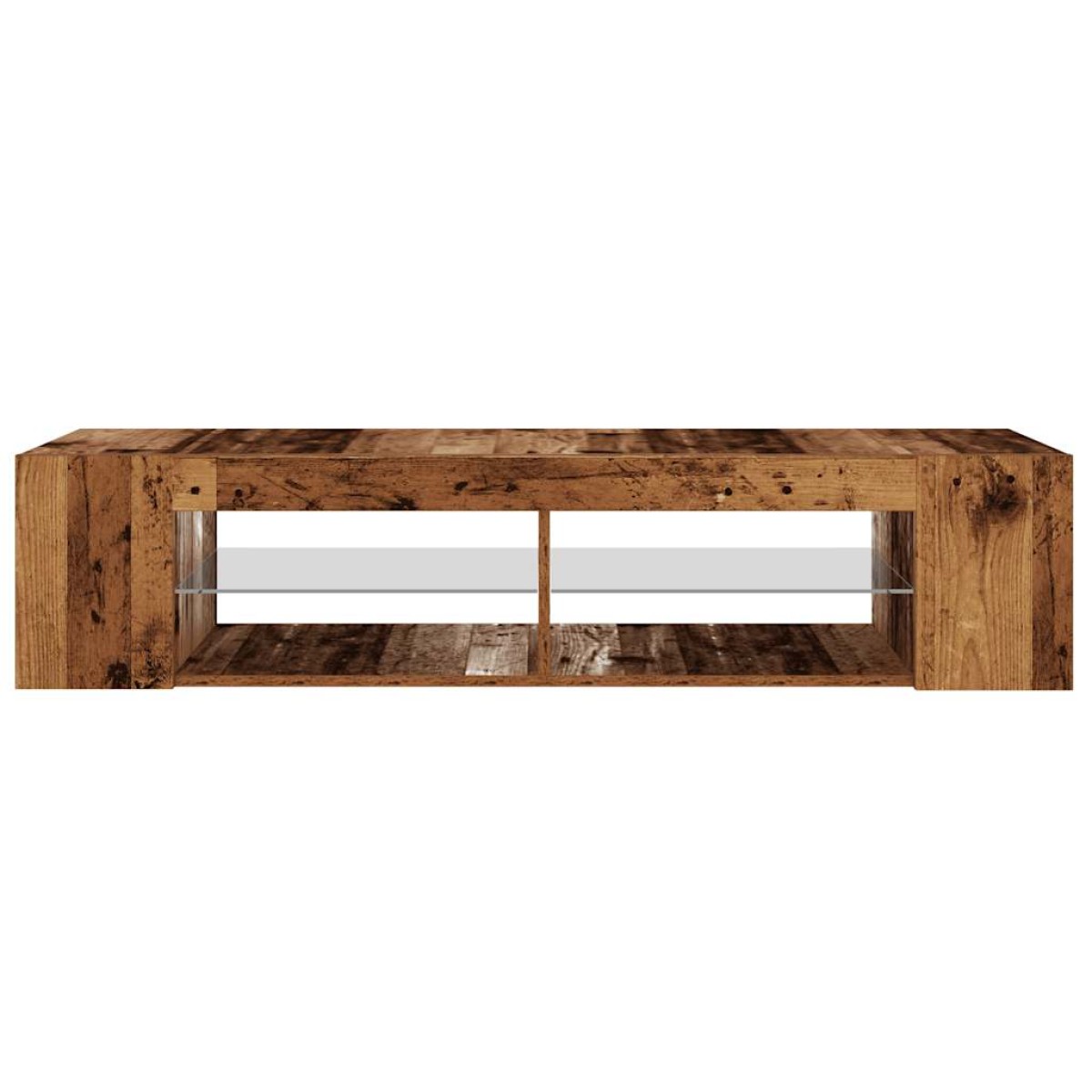 vidaXL Έπιπλο Τηλεόρασης LED Όψη Παλαιού Ξύλου 135x39x30 εκ.Επεξ. Ξύλο