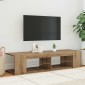 vidaXL Έπιπλο Τηλεόρασης με LED Αρτισιανή Δρυς 135x39x30 εκ Επεξ.Ξύλο
