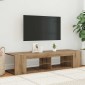 vidaXL Έπιπλο Τηλεόρασης με LED Αρτισιανή Δρυς 90x39x30 εκ Επεξ.Ξύλο