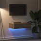 ντουλάπι τηλεόρασης vidaXL με φώτα LED Artisan Oak 60x35x15,5 cm