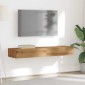 vidaXL Σετ ντουλάπι τηλεόρασης 2 τεμαχίων με φώτα LED Artisan Oak