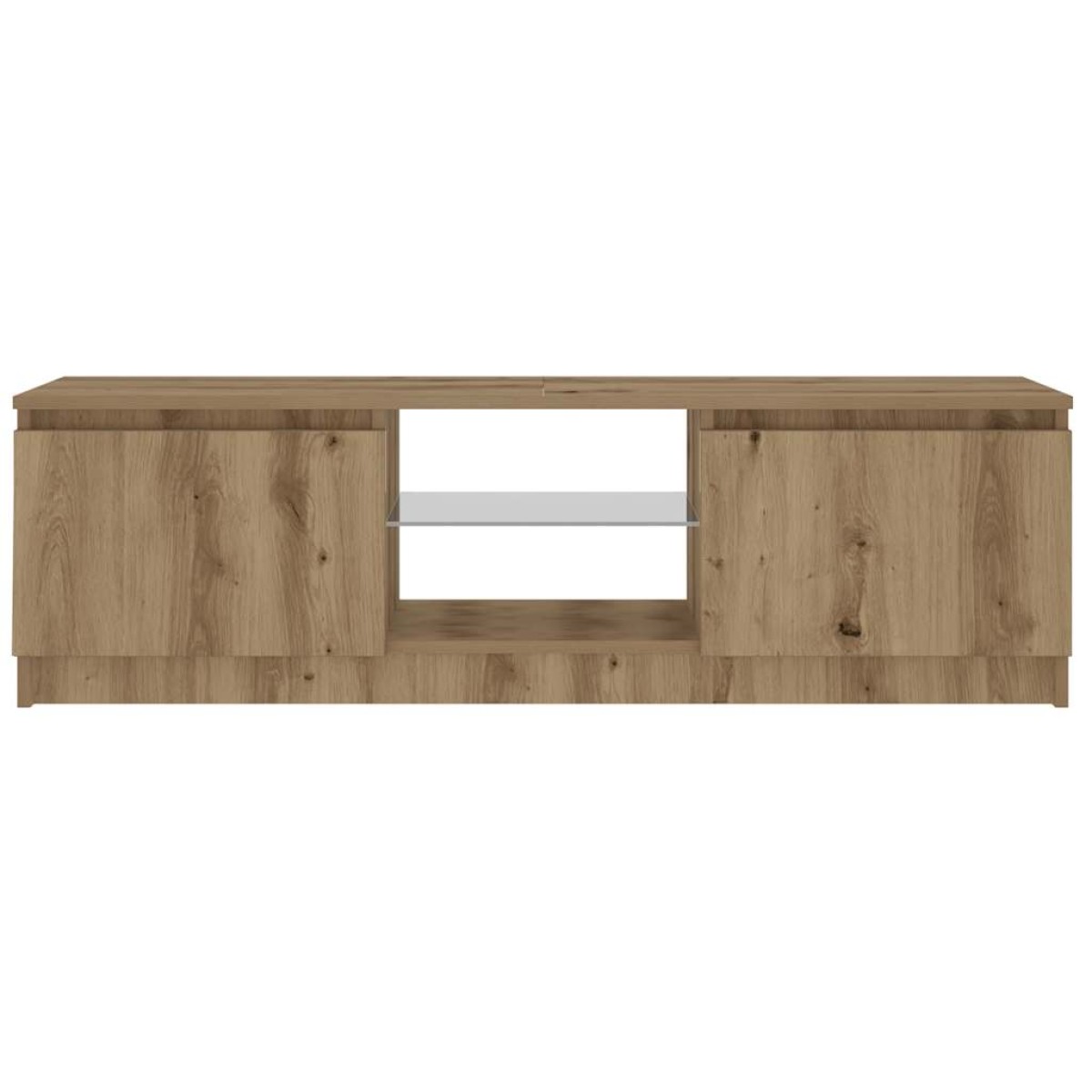 vidaXL Έπιπλο Τηλεόρασης με LED Αρτισιανή Δρυς 120x30x36 εκ Επεξ.Ξύλο