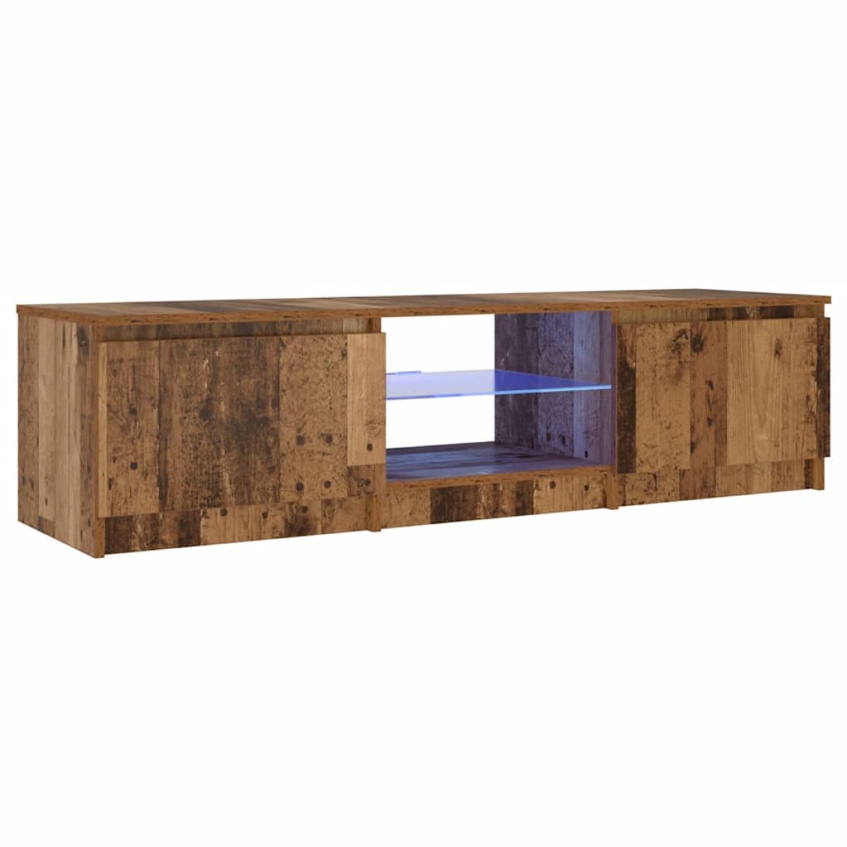 vidaXL Έπιπλο Τηλεόρασης LED Όψη Παλαιού Ξύλου 140x40x36εκ