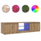 ντουλάπι τηλεόρασης vidaXL με φώτα LED Artisan Oak Κατασκευασμένο ξύλο