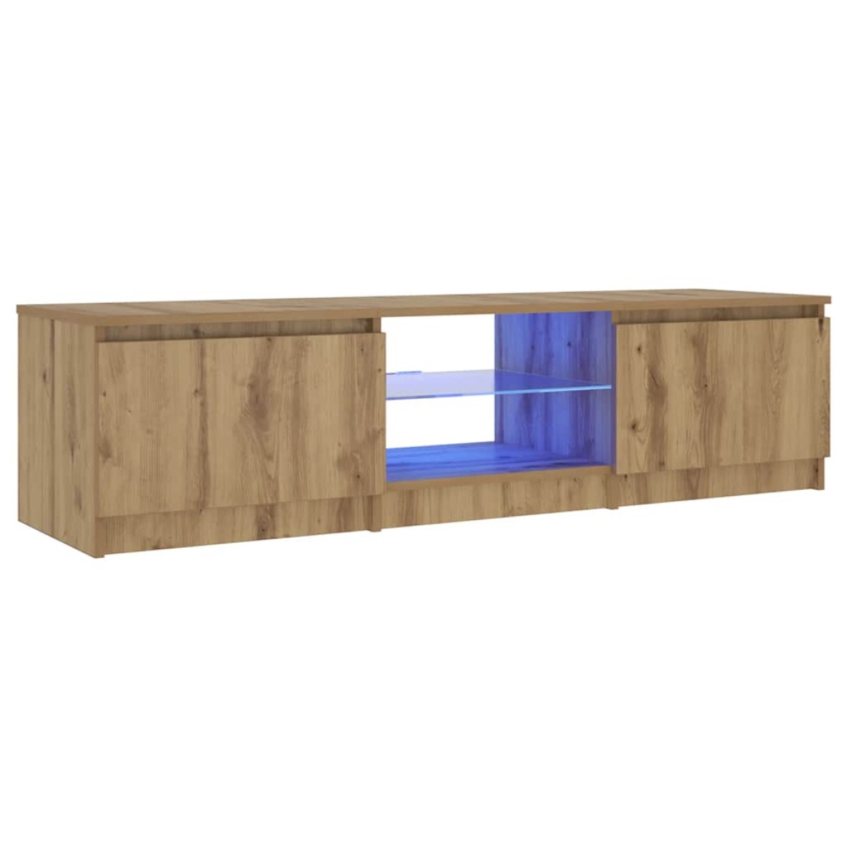 ντουλάπι τηλεόρασης vidaXL με φώτα LED Artisan Oak Κατασκευασμένο ξύλο