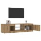 ντουλάπι τηλεόρασης vidaXL με φώτα LED Artisan Oak Κατασκευασμένο ξύλο