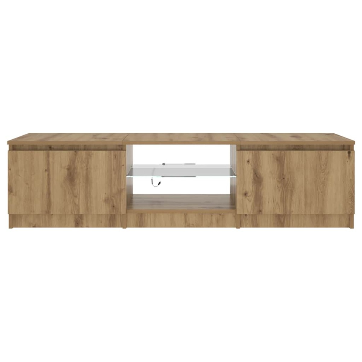ντουλάπι τηλεόρασης vidaXL με φώτα LED Artisan Oak Κατασκευασμένο ξύλο
