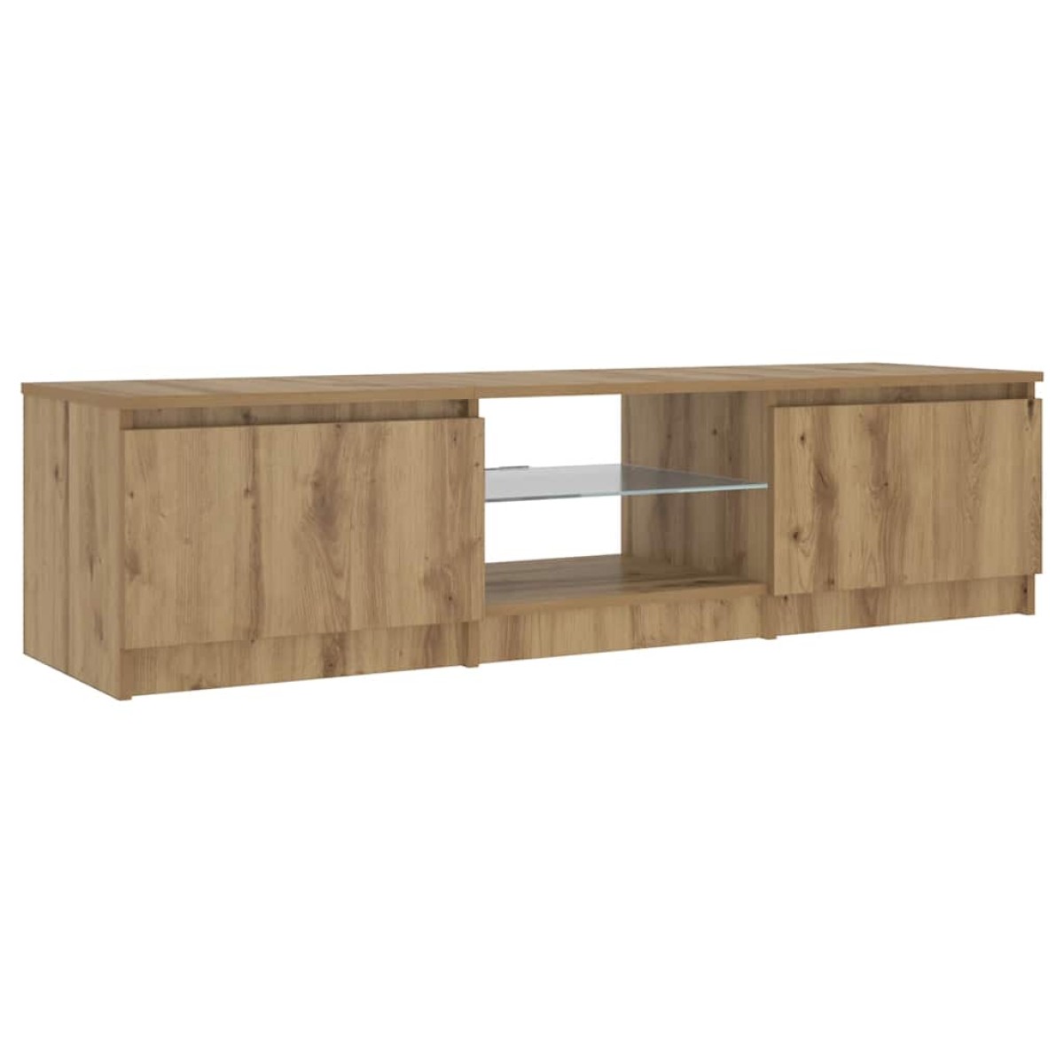ντουλάπι τηλεόρασης vidaXL με φώτα LED Artisan Oak Κατασκευασμένο ξύλο
