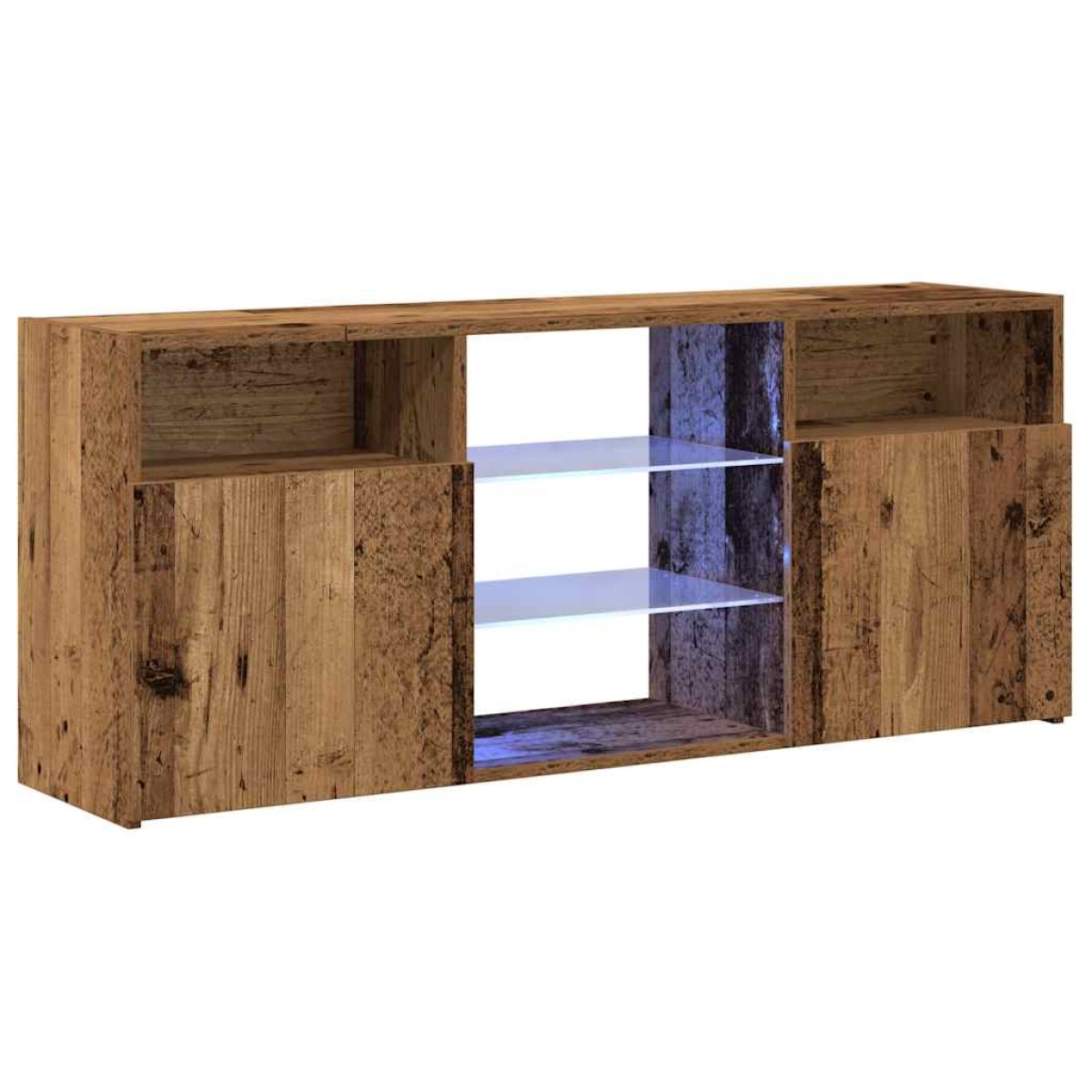 vidaXL Έπιπλο Τηλεόρασης LED Όψη Παλαιού Ξύλου 120x30x50 εκ.Επεξ. Ξύλο