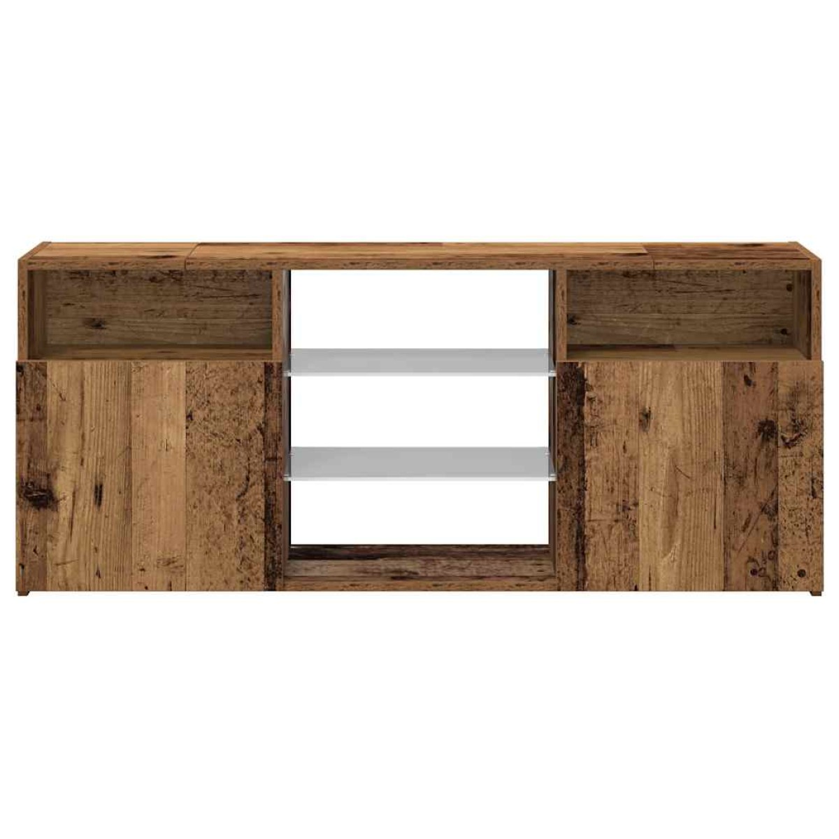 vidaXL Έπιπλο Τηλεόρασης LED Όψη Παλαιού Ξύλου 120x30x50 εκ.Επεξ. Ξύλο