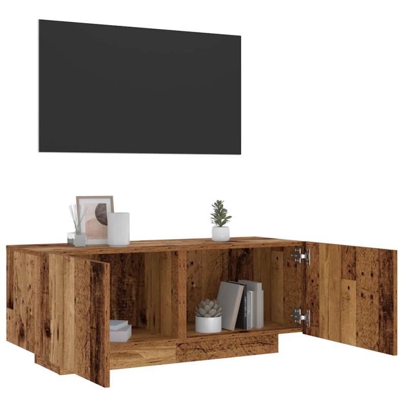 vidaXL Έπιπλο Τηλεόρασης Όψη Παλαιού Ξύλου 100x35x40 εκ. Επεξ. Ξύλο