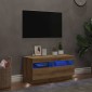 vidaXL Έπιπλο Τηλεόρασης LED Αρτισιανή Δρυς 80x35x40 εκ. Επεξ. Ξύλο