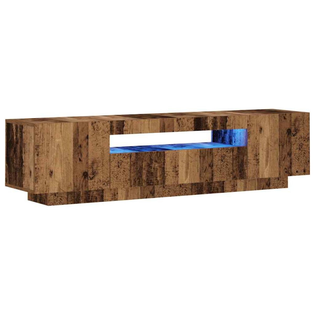 vidaXL Έπιπλο Τηλεόρασης LED Όψη Παλαιού Ξύλου 160x35x40 εκ.Επεξ. Ξύλο