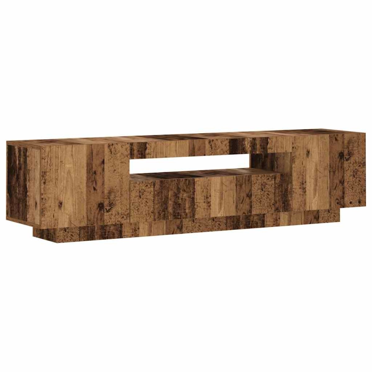 vidaXL Έπιπλο Τηλεόρασης LED Όψη Παλαιού Ξύλου 160x35x40 εκ.Επεξ. Ξύλο