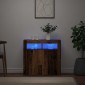 vidaXL Ντουλάπι με LED Όψη Παλαιού Ξύλου 80 x 35 x 75 εκ. Επεξ. Ξύλο