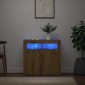 vidaXL Ντουλάπι με LED Αρτισιανή Δρυς 80 x 35 x 75 εκ. Επεξ. Ξύλο