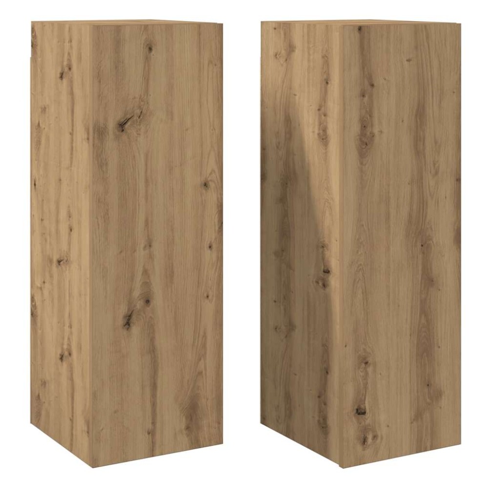 vidaXL Σετ ντουλάπι τηλεόρασης 2 τεμαχίων Artisan Oak Ξύλο μηχανής
