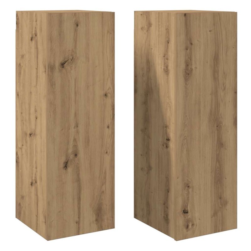 vidaXL Σετ ντουλάπι τηλεόρασης 2 τεμαχίων Artisan Oak Ξύλο μηχανής