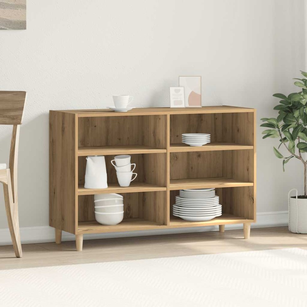 vidaXL Ραφιέρα Αρτισιανή Δρυς 103,5 x 35 x 70 εκ. από Επεξεργ. Ξύλο